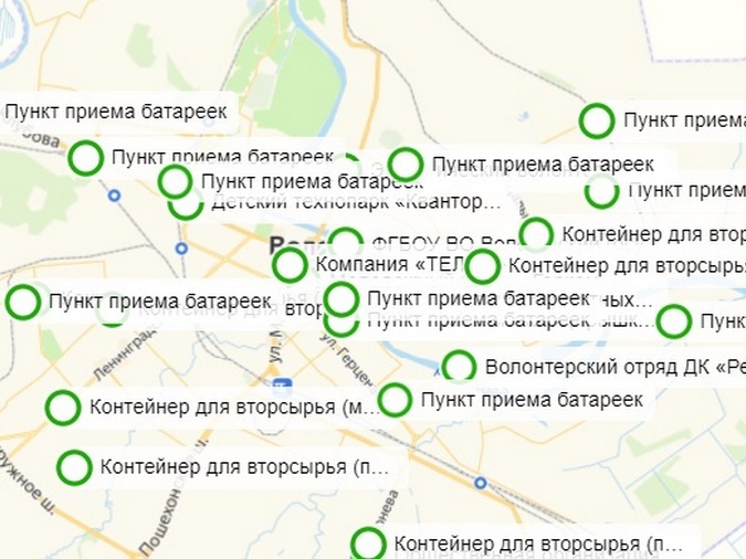 Карту экологических точек разработали в Вологде