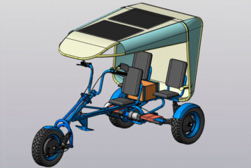 Вологодские студенты спроектировали велорикшу с подзарядом от солнечных панелей