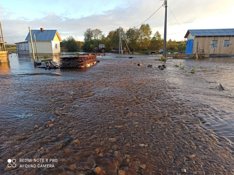 15 участков остаются подтопленными в Вытегорском районе