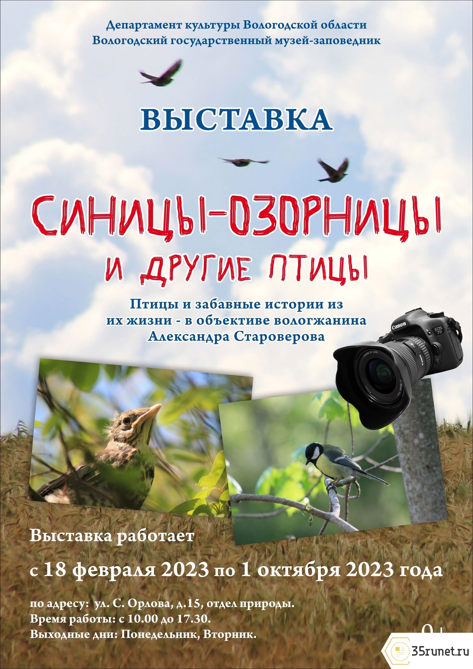 Выставка работ фотографа-натуралиста Александра Староверова откроется в Вологде 18 февраля