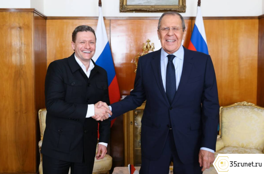 Министр иностранных дел России Сергей Лавров встретился с врио губернатора Георгием Филимоновым